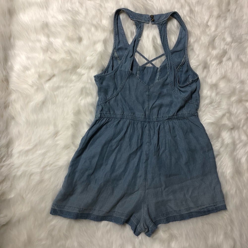 American Eagle chambray denim romper - Picture 2 of 5